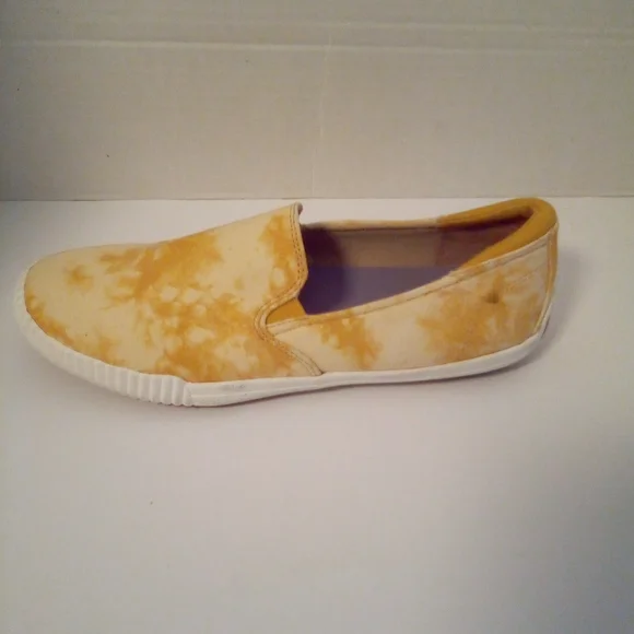 Dr. Scholls Jot It Down Deck Shoes Yellow Tie Dyed Slip-On Size 6.5 Pre-owned - Picture 11 of 11